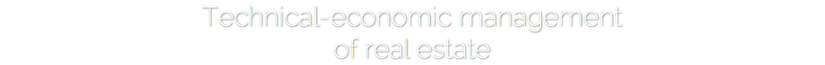 Technical-economic management of real estate